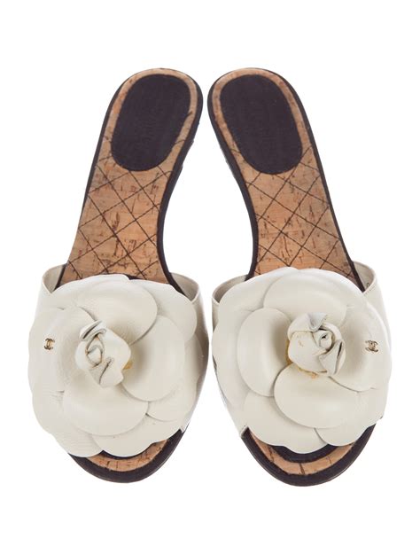 chanel camellia flower pool slides|Chanel sandals sale.